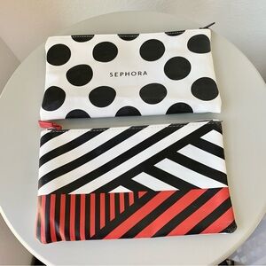 Set of 2 Sephora Cosmetic Makeup Bags Cases